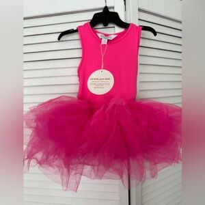 Iloveplum 2y New Hot Neon Pink Tank Tutu Dress, Cute Fluffy Diva Ballet